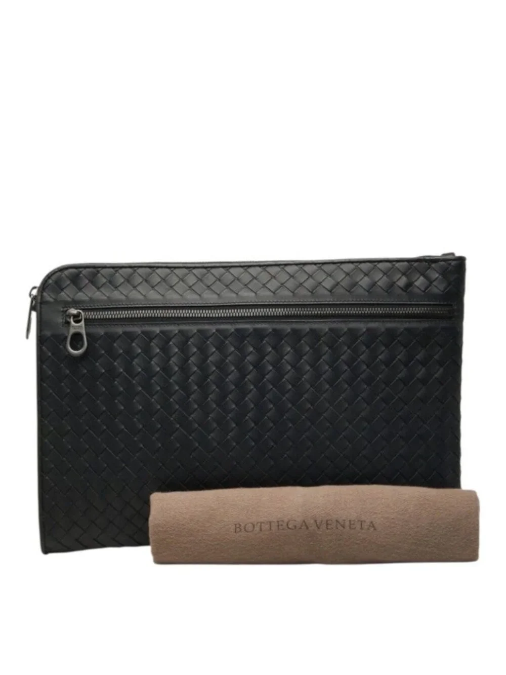 Bottega Veneta Intrecciato Clutch Black Leather
